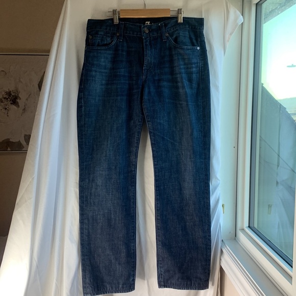 7 For All Mankind Slimmy Darkwash Men’s Jeans size 32 - Picture 3 of 16